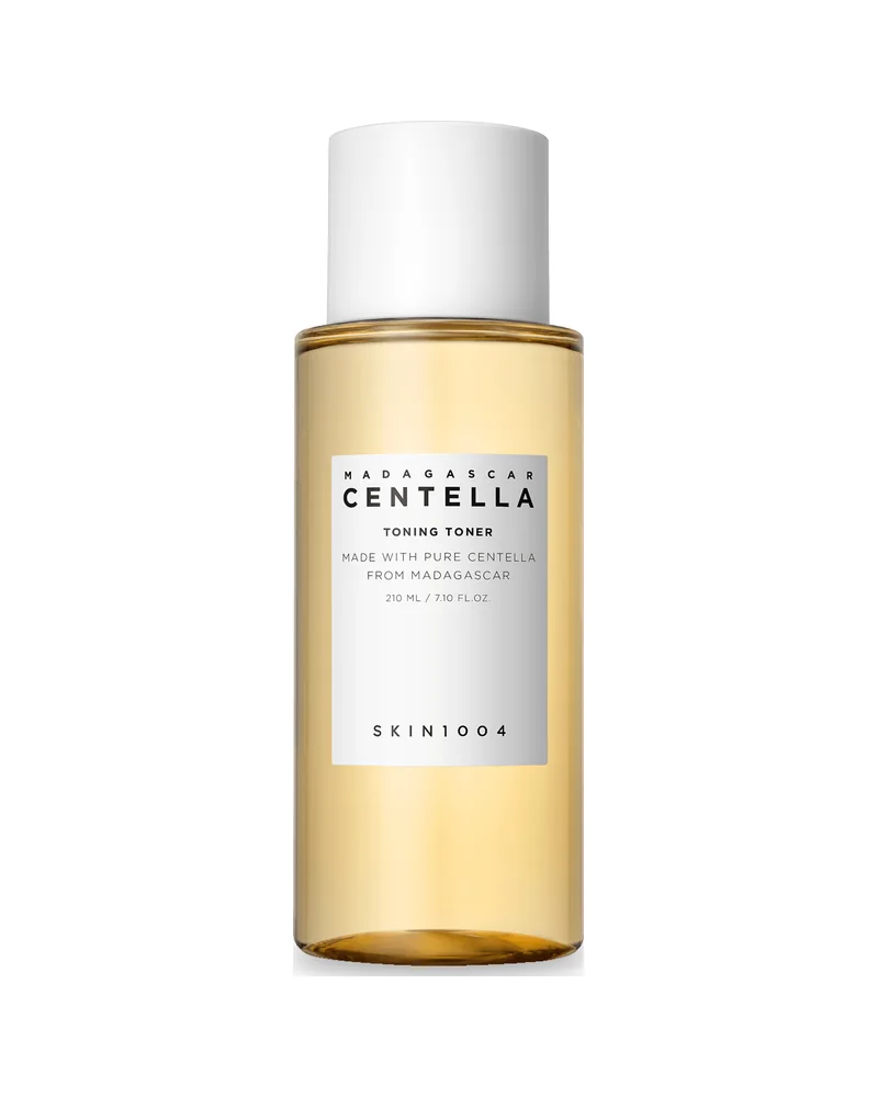 Envase de Madagascar Centella Toning Toner sobre fondo blanco