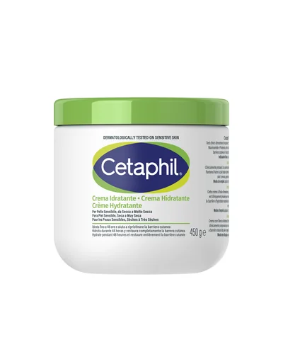 Tarro de Cetaphil Crema Hidratante sobre fondo blanco