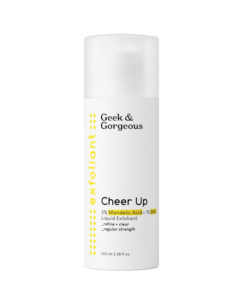 Frasco blanco de Cheer Up de 100 ml sobre fondo blanco