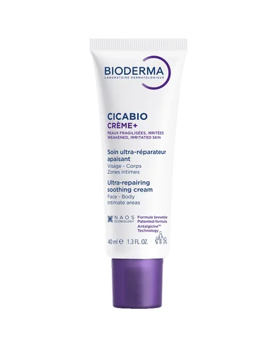 Envase de Cicabio Crema+ sobre fondo blanco