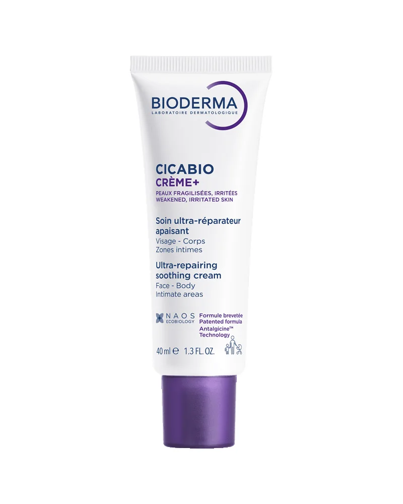Envase de Cicabio Crema+ sobre fondo blanco