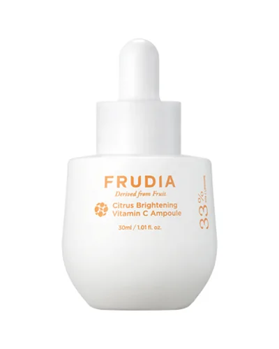 Frasco de Citrus Brightening Vitamin C Ampoule sobre fondo blanco