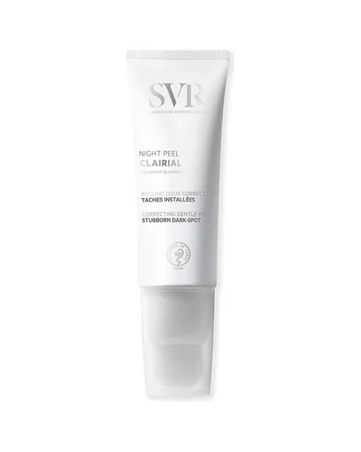 Envase de Clairial Night Peel sobre fondo blanco