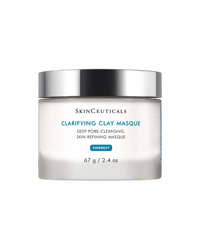Envase de Clarifying Clay Masque sobre fondo blanco