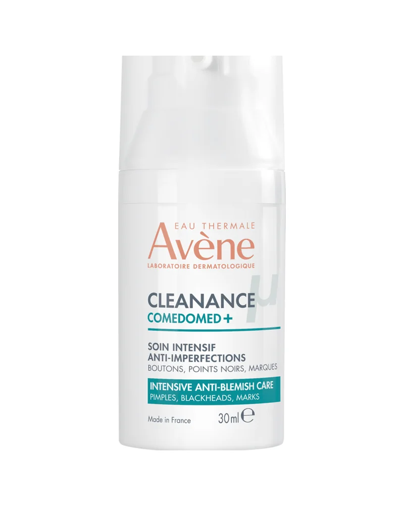 Envase de Cleanance Comedomed+ sobre fondo blanco