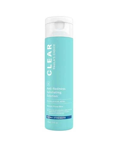 Envase de Clear 2% BHA Exfoliante Extrafuerte sobre fondo blanco