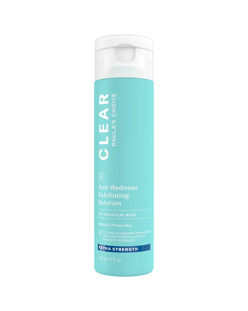 Envase de Clear 2% BHA Exfoliante Extrafuerte sobre fondo blanco