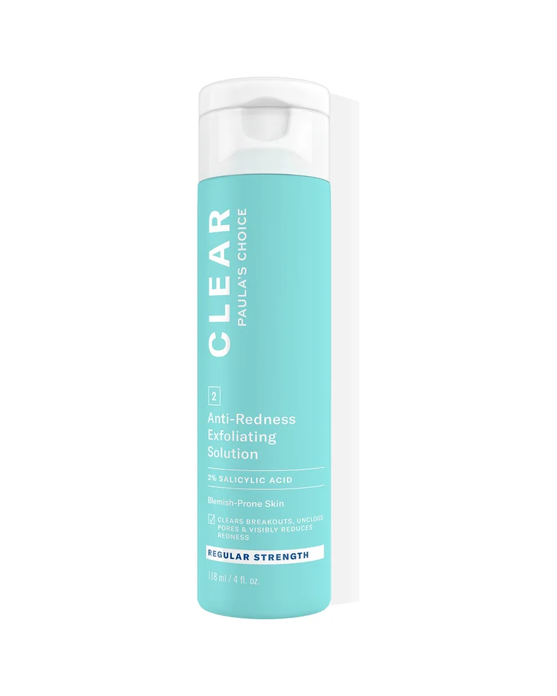 Envase de Clear 2% BHA Exfoliante Normal sobre fondo blanco