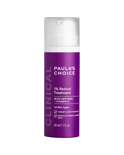 Envase de Clinical Treatment 1 % Retinol sobre fondo blanco