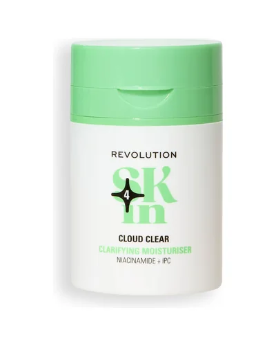 Bote blanco con tapa verde de Cloud Clear sobre fondo blanco