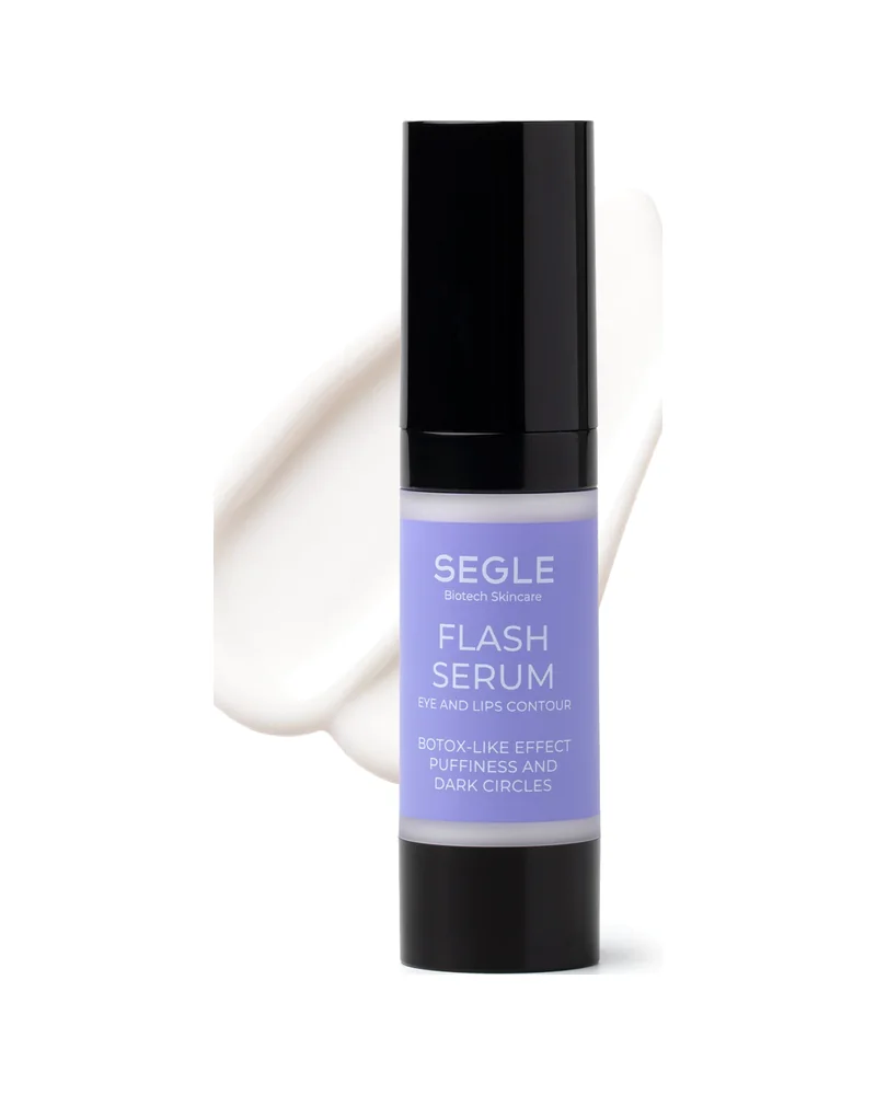 Envase de Contorno de Ojos y Labios Flash Sérum sobre fondo blanco
