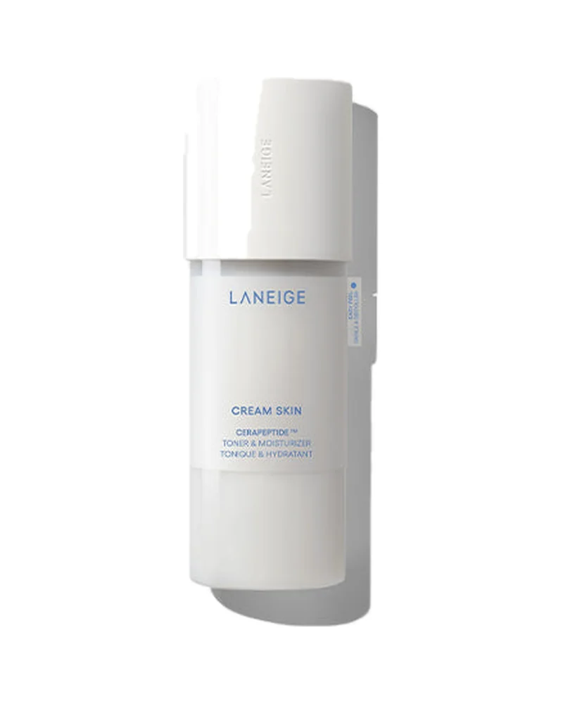 Frasco de Cream Skin Cerapeptide Toner & Moisturizer sobre fondo blanco