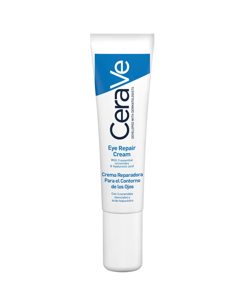 Envase de Crema Reparadora Contorno de Ojos sobre fondo blanco