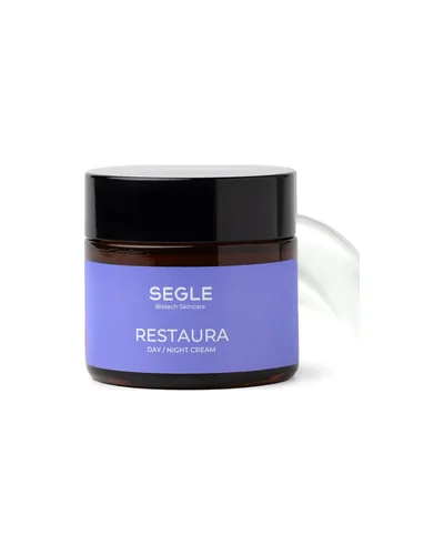 Envase de Crema Restaura sobre fondo blanco