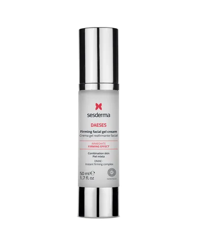 Envase de Daeses Crema gel sobre fondo blanco
