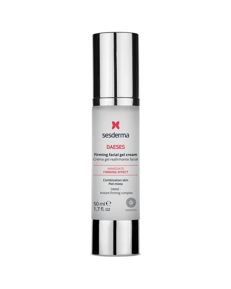 Envase de Daeses Crema gel sobre fondo blanco