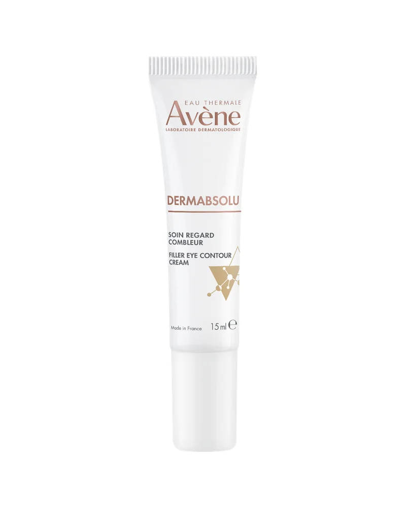 Envase de DermAbsolu Contorno de ojos sobre fondo blanco