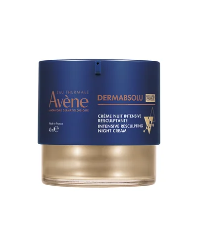 Envase de DermAbsolu Crema de noche sobre fondo blanco