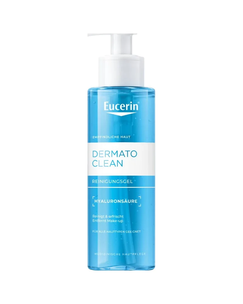 Envase de DermatoClean Gel Limpiador sobre fondo blanco