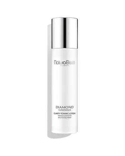 Envase de Diamond Luminous Clarity Toning Lotion sobre fondo blanco