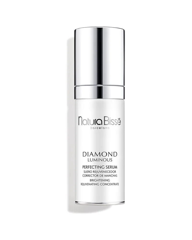 Envase de Diamond Luminous Perfecting Serum sobre fondo blanco