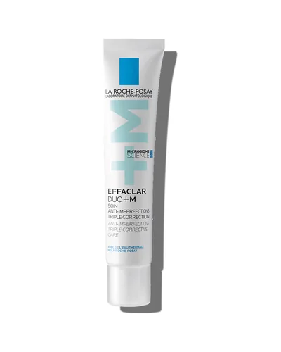 Envase de Effaclar Duo+M sobre fondo blanco
