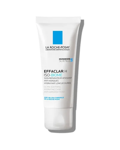Envase de Effaclar H Iso-Biome Crema sobre fondo blanco