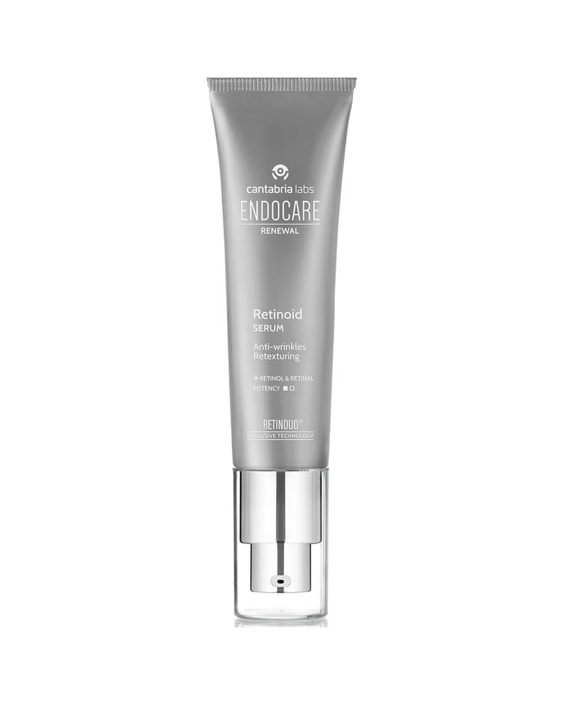 Envase de Endocare Renewal Retinoid Sérum sobre fondo blanco