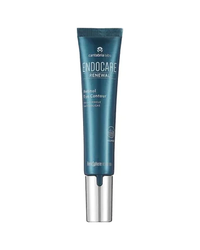 Envase de Endocare Renewal Retinol Contorno de Ojos sobre fondo blanco