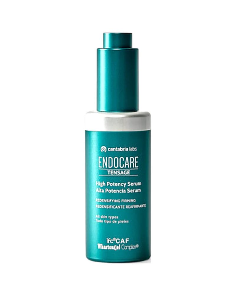 Envase de Endocare Tensage Alta Potencia Sérum sobre fondo blanco