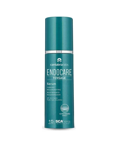 Envase de Endocare Tensage Sérum sobre fondo blanco