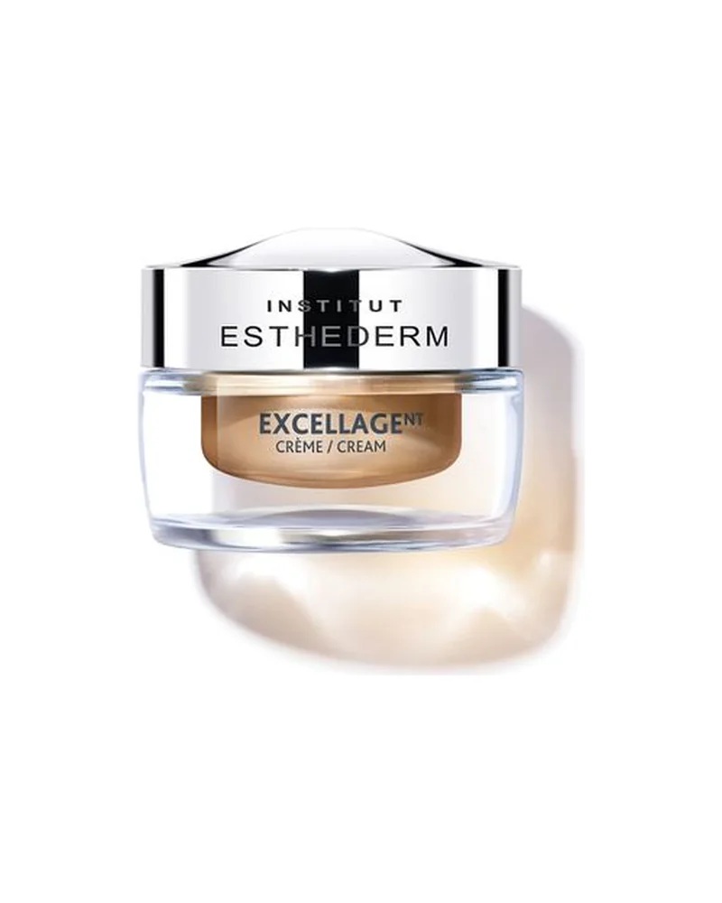 Tarro de Excellage Crème sobre fondo blanco