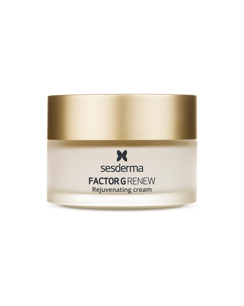 Envase de Factor G Renew Crema sobre fondo blanco