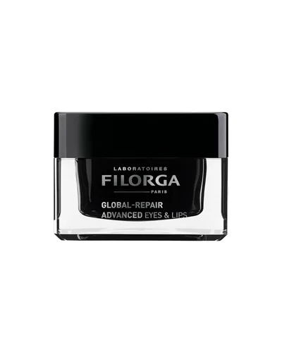 Tarro de Global-Repair Advanced Eyes & Lips sobre fondo blanco