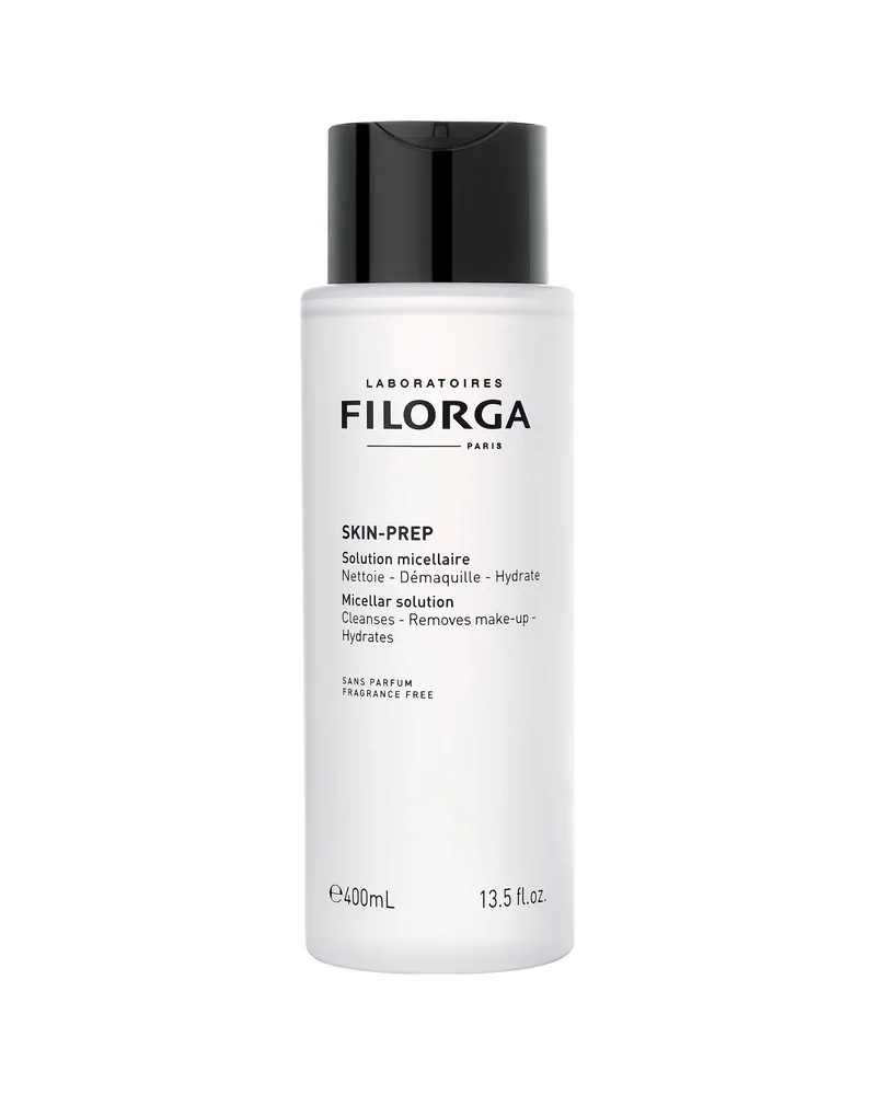 Botella de Skin-Prep Micellar Solution sobre fondo blanco