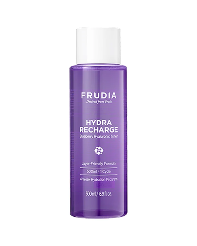 Frasco de Hydra Recharge Blueberry Hyaluronic Toner sobre fondo blanco