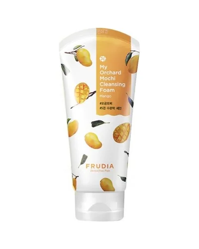 Tubo de My Orchard Mango Mochi Cleansing Foam sobre fondo blanco