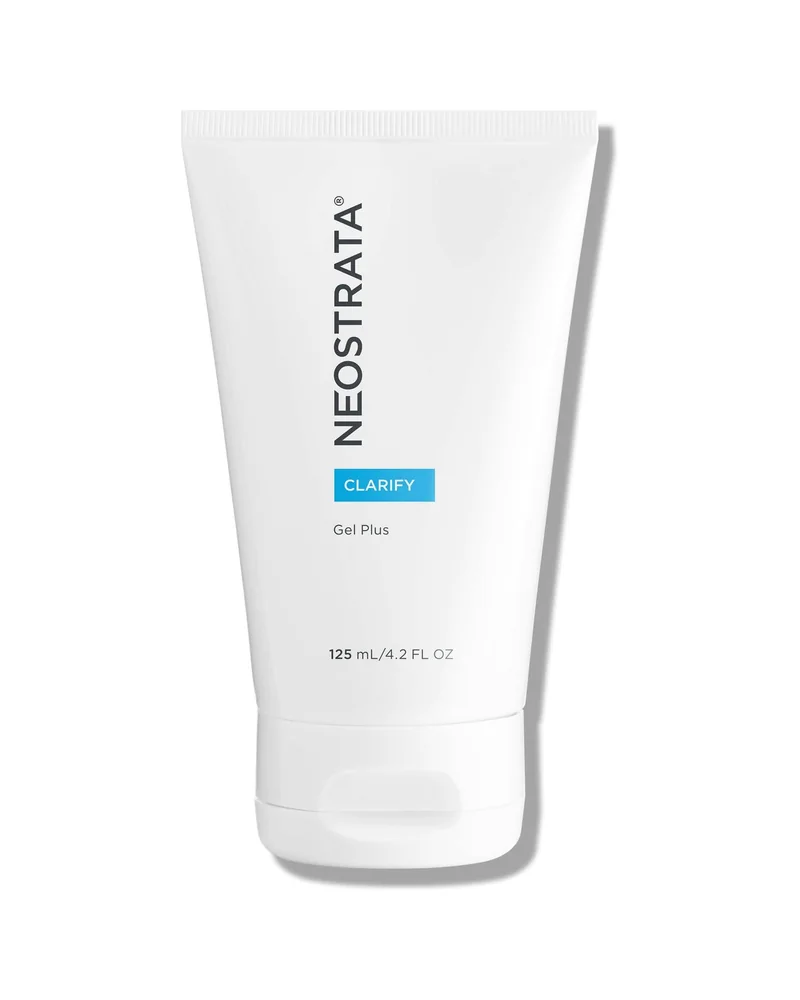 Envase de Clarify Gel Plus sobre fondo blanco