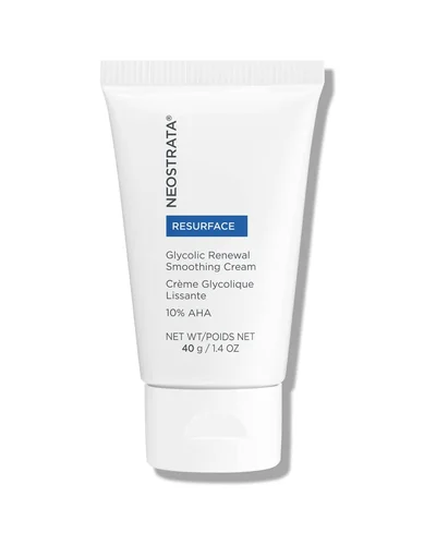 Envase de Resurface Glycolic Renewal Smoothing Cream sobre fondo blanco
