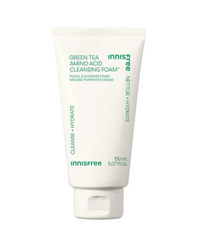 Tubo de Green Tea Amino Acid Cleansing Foam sobre fondo blanco