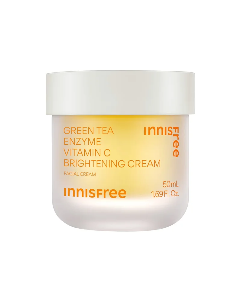 Tarro de Green Tea Enzyme Vitamin C Brightening Cream sobre fondo blanco