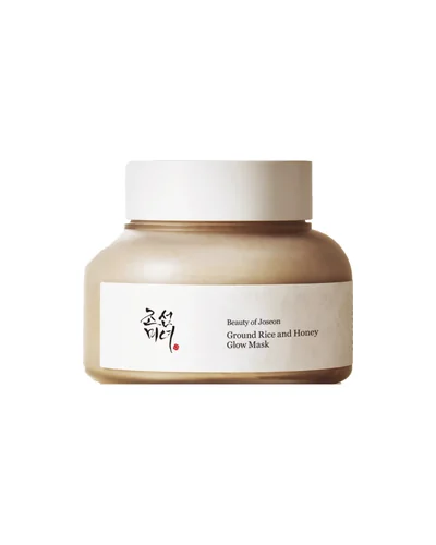 Envase de Ground Rice and Honey Glow Mask sobre fondo blanco