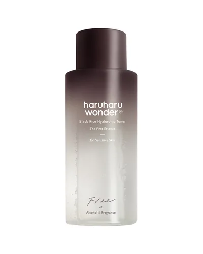 Envase de Black Rice Hyaluronic Toner Free of Alcohol & Fragrance sobre fondo blanco