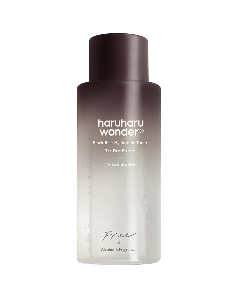 Envase de Black Rice Hyaluronic Toner Free of Alcohol & Fragrance sobre fondo blanco