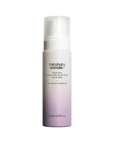 Envase de Black Rice Probiotics Barrier 2% NAD+ Serum Mist sobre fondo blanco