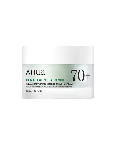 Envase de Heartleaf 70% Intense Calming Cream sobre fondo blanco