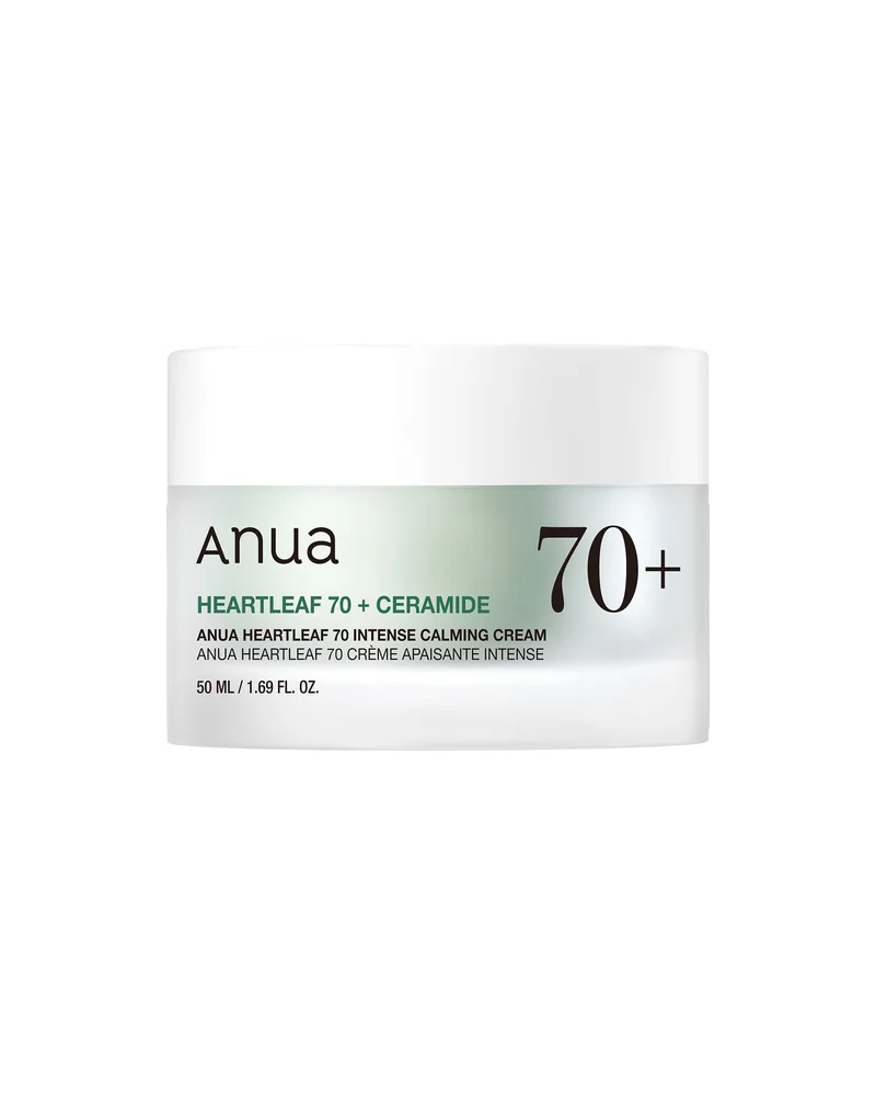 Envase de Heartleaf 70% Intense Calming Cream sobre fondo blanco