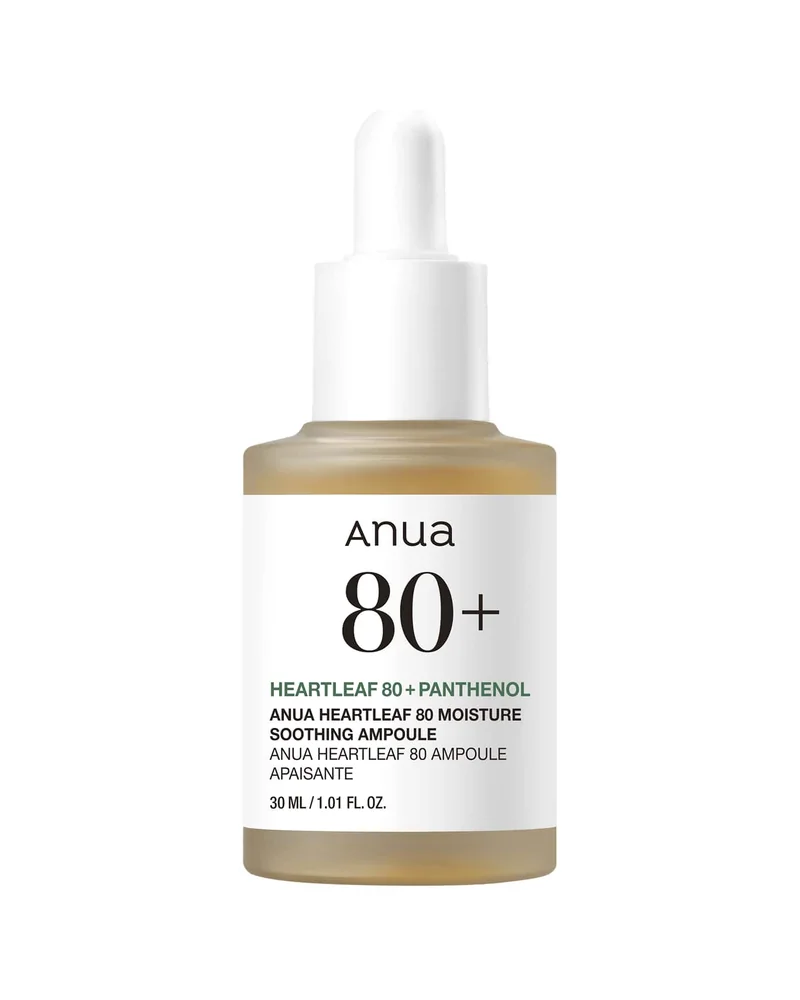 Envase de Heartleaf 80 Moisture Soothing Ampoule sobre fondo blanco