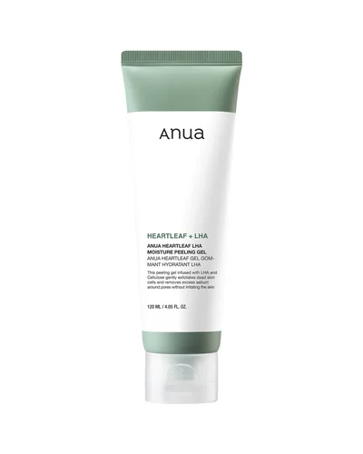 Envase de Heartleaf LHA Moisture Peeling Gel sobre fondo blanco