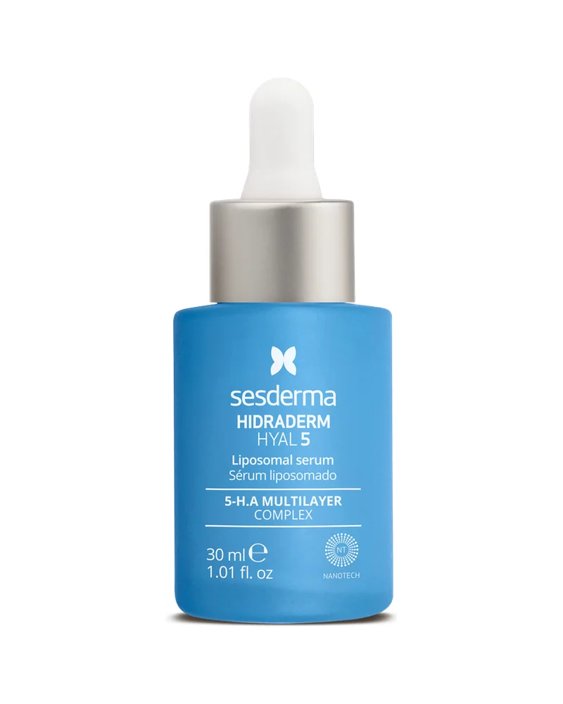 Envase de Hidraderm Hyal 5 Serum sobre fondo blanco